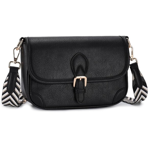 Crossbody Bag Women Vegan Leather Small Shoulder Purse Adjustable Strap - Picture 1 of 7